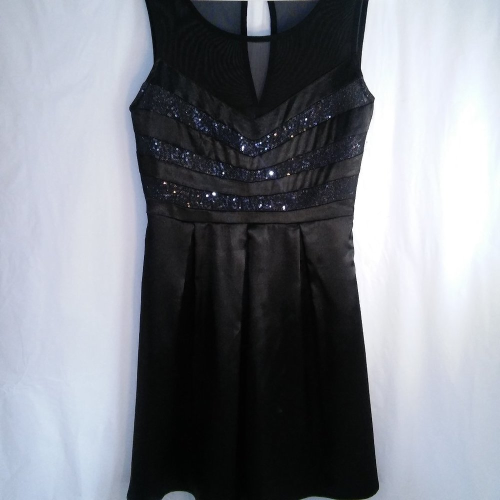 Dots Black Glitter and Mesh Dress